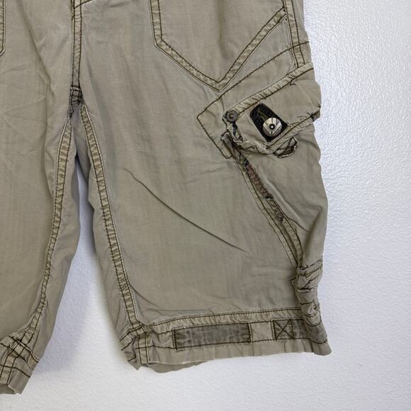 JetLag Shorts Mens 30 Khaki Cargo Utility Preppy Casual Relaxed Y2K Baggy 13" - Picture 4 of 10